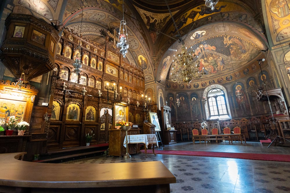 Fotograf Botez Bucuresti, interior biserica peisaj wide